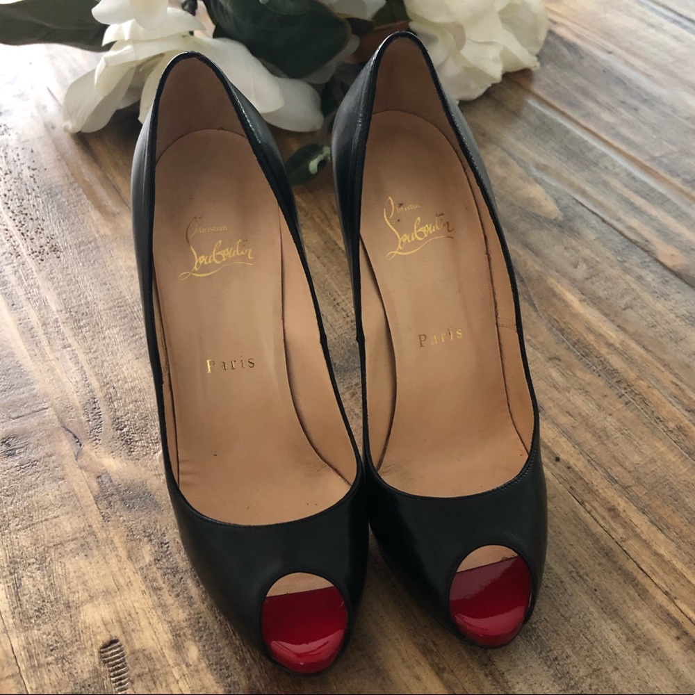 Christian Louboutin peep toe heels